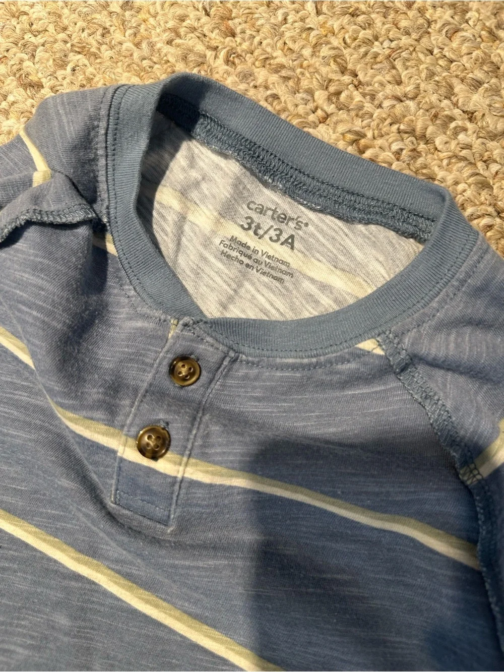 Toddler Long Sleeve Henley Top and Jeans Set - Picture 4 of 8